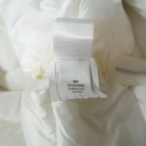 NEW with defects Zella Long Hooded Puffer Vest In Ivory Egret Size M #2918 - Picture 5 of 9